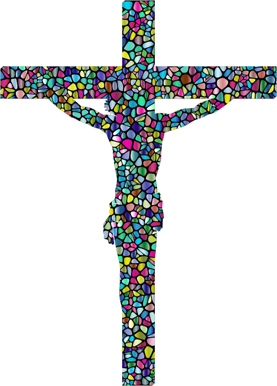 Polyprismatic Tiled Crucifix With Background