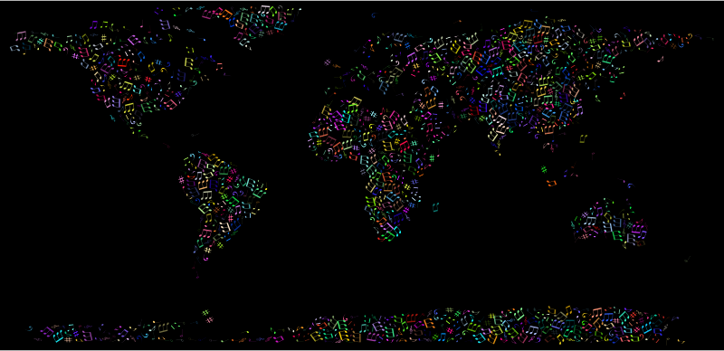 Prismatic Musical World Map
