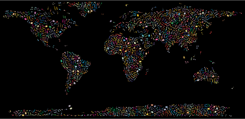 Prismatic Musical World Map 2