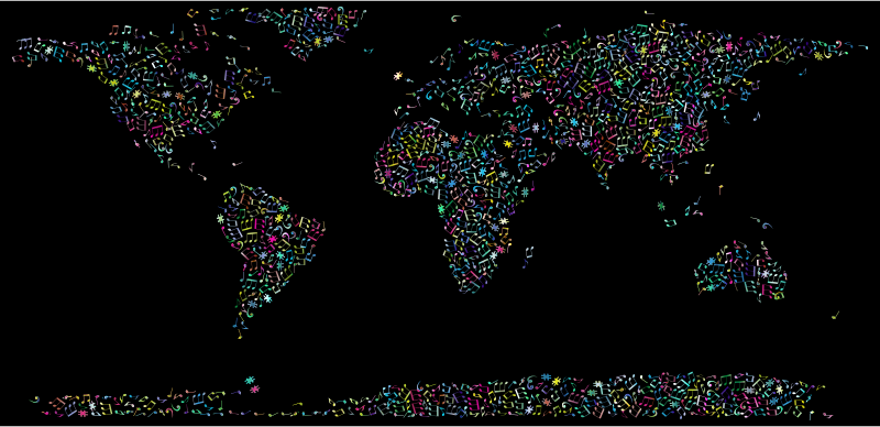 Prismatic Musical World Map 3