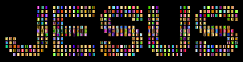 Polychromatic Jesus Typography 2