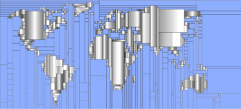 World Map Mondrian Mosaic 5