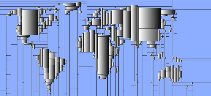 World Map Mondrian Mosaic 6