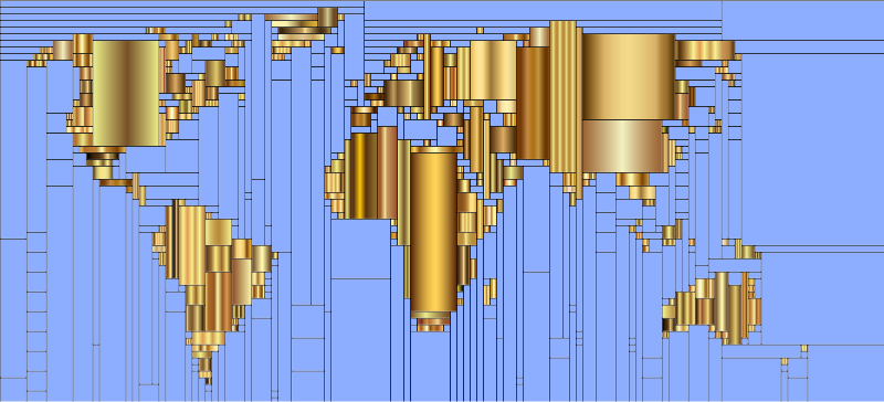 World Map Mondrian Mosaic 9