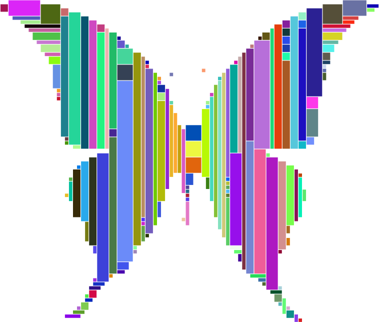 Prismatic Abstract Modern Art Butterfly