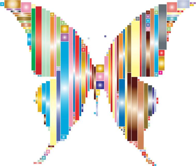 Prismatic Abstract Modern Art Butterfly 2