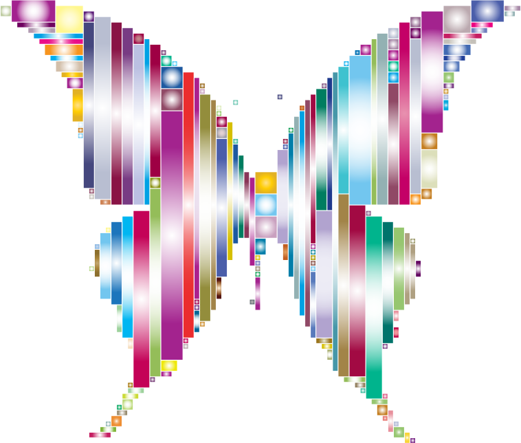 Prismatic Abstract Modern Art Butterfly 3