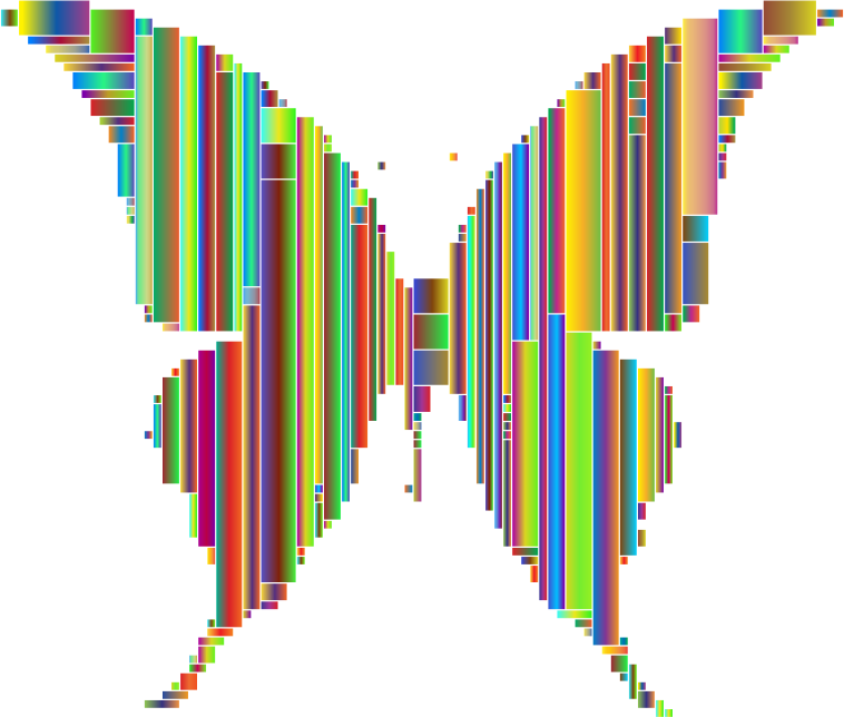 Prismatic Abstract Modern Art Butterfly 4