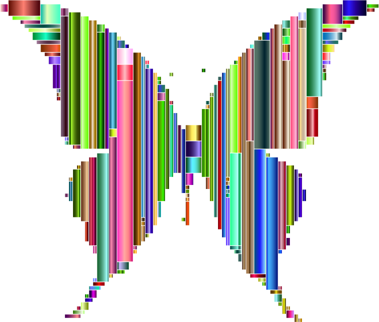 Prismatic Abstract Modern Art Butterfly 6