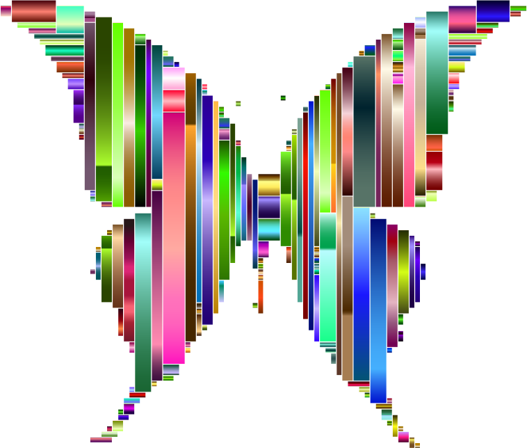 Prismatic Abstract Modern Art Butterfly 7