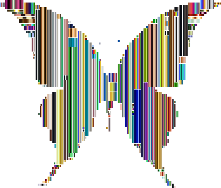 Prismatic Abstract Modern Art Butterfly 8