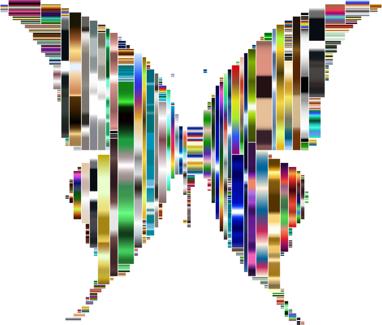Prismatic Abstract Modern Art Butterfly 9