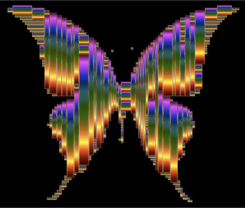 Prismatic Abstract Modern Art Butterfly 12