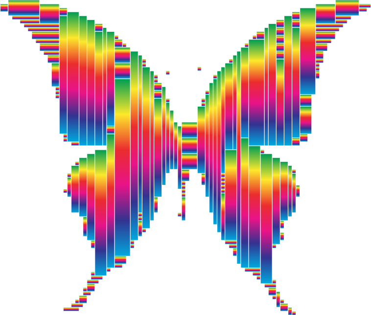Prismatic Abstract Modern Art Butterfly 14