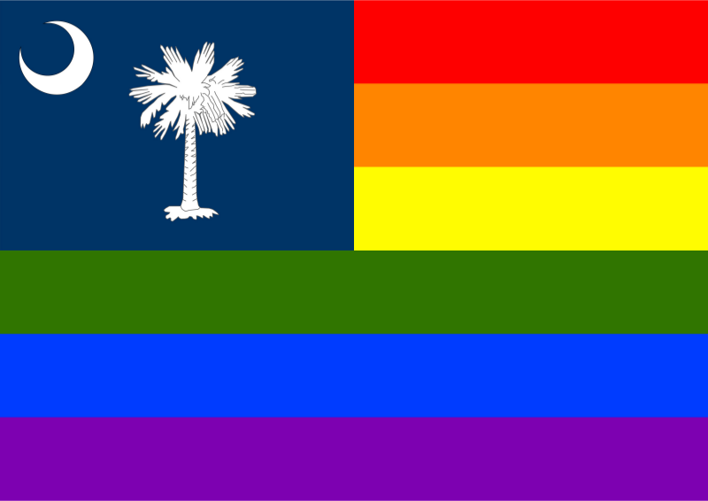 Rainbow Flag South Carolina 1