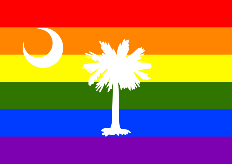 Rainbow Flag South Carolina 2