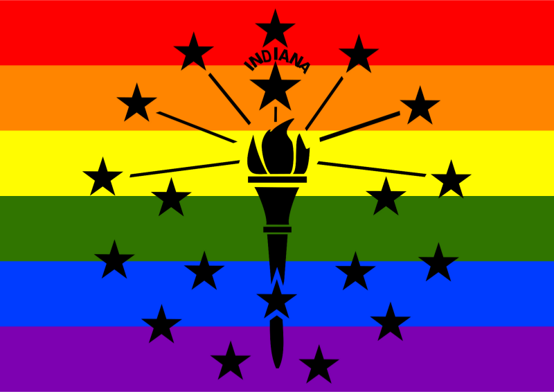 Rainbow Flag Indiana 2