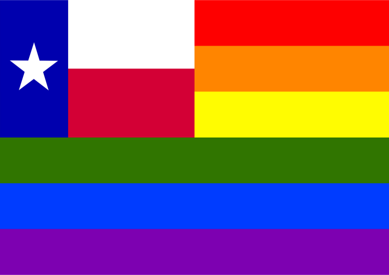 Rainbow Flag Texas