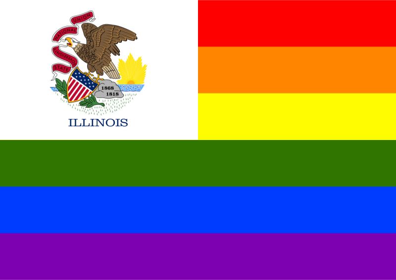 Rainbow Flag Illinois