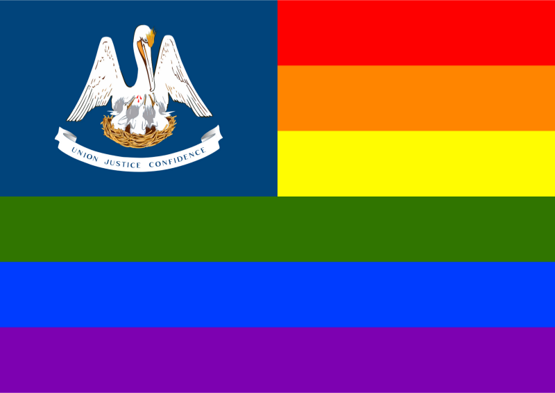 Rainbow Flag Louisiana