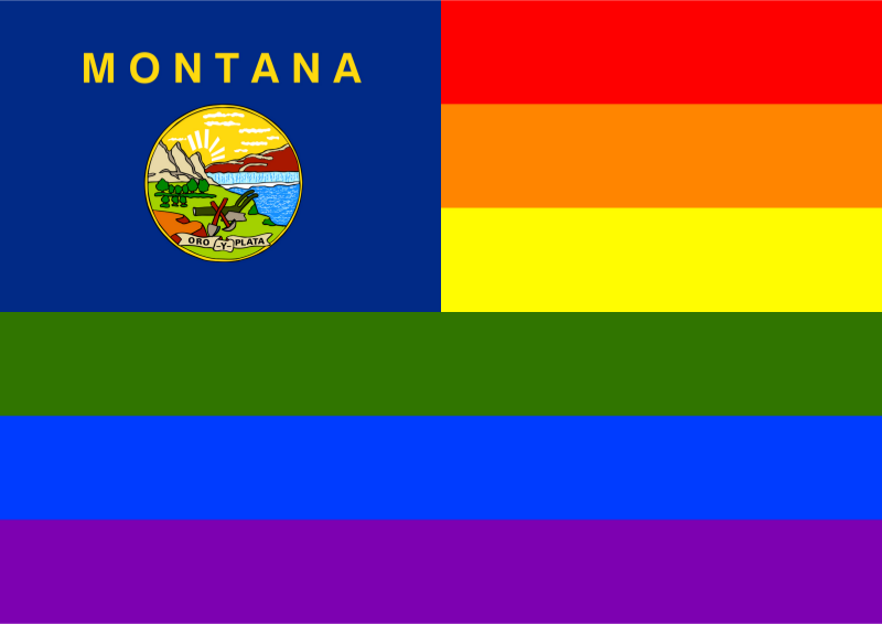 Rainbow Flag Montana