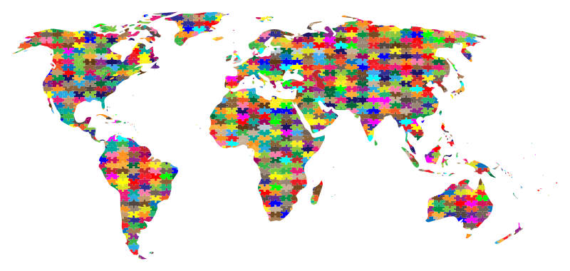 Prismatic Jigsaw Puzzle World Map 2