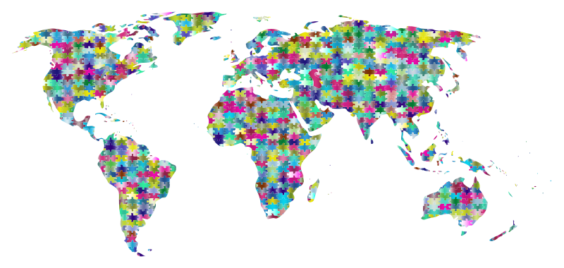 Prismatic Jigsaw Puzzle World Map 6