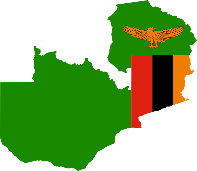 Zambia Flag Map