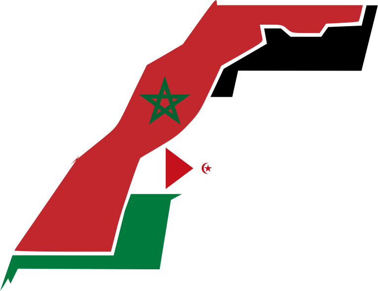 Western Sahara Flag Map