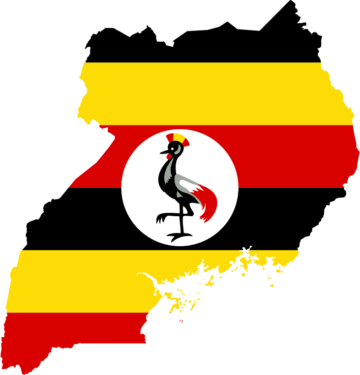 Uganda Flag Map