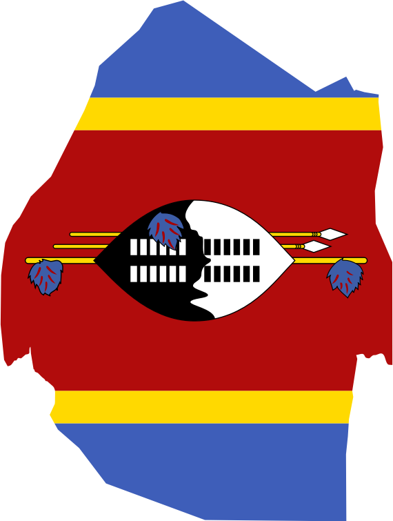 Swaziland Map Flag