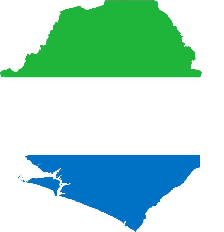 Sierra Leone Flag Map