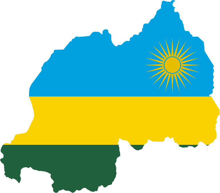 Rwanda Flag Map