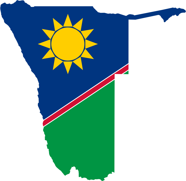 Namibia Flag Map