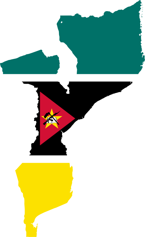 Mozambique Flag Map