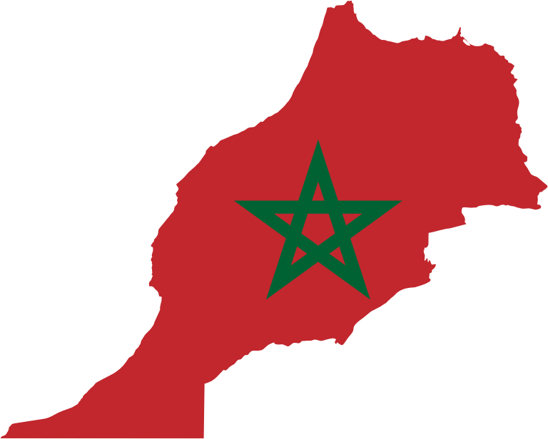 Morocco Flag Map