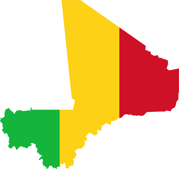 Mali Flag Map