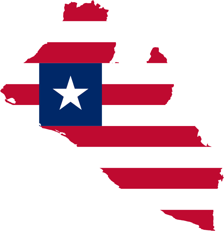 Liberia Flag Map