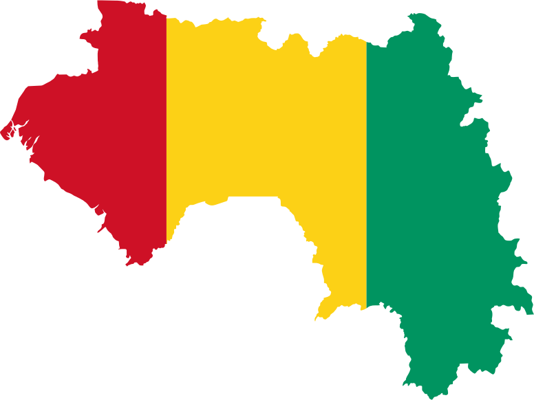 Guinea Flag Map