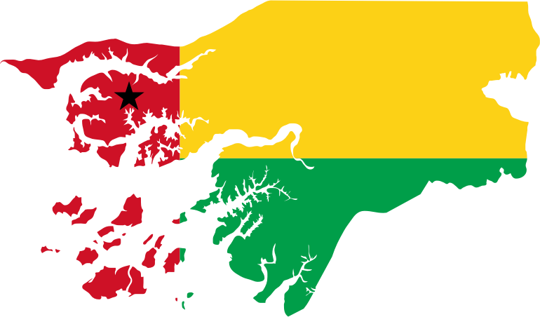 Guinea Bissau Flag Map