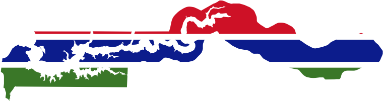 Gambia Flag Map