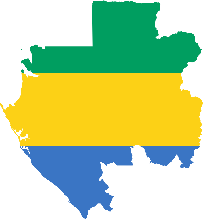 Gabon Flag Map