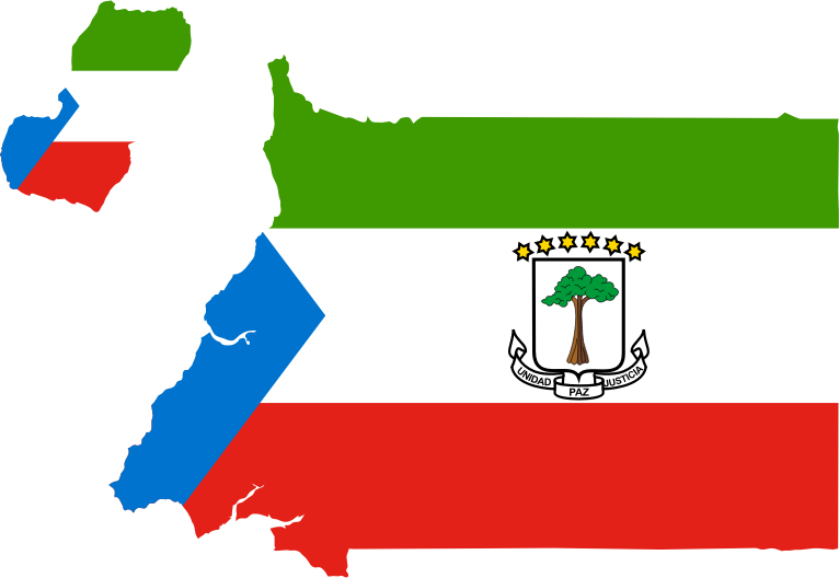 Equatorial Guinea Flag Map