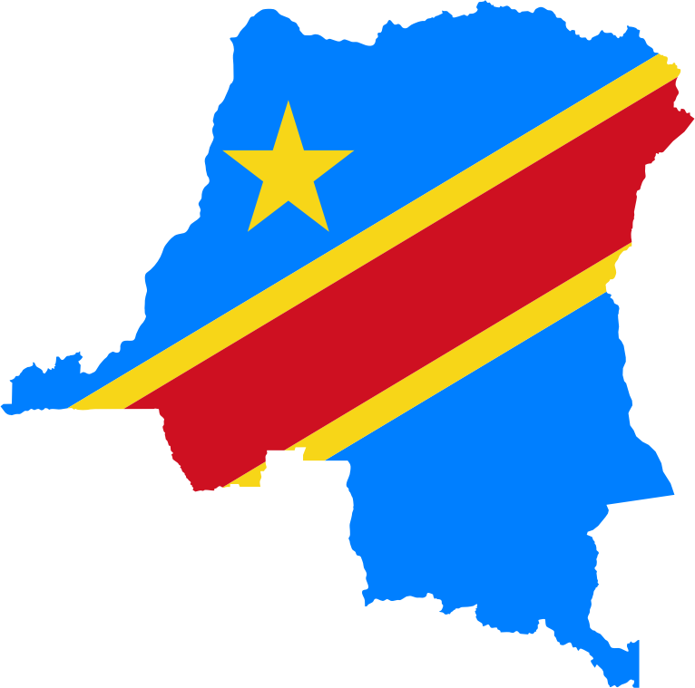 Democratic Republic Of The Congo Flag Map