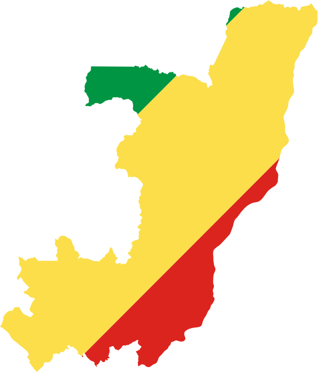 Congo Flag Map