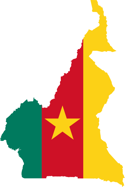 Cameroon Flag Map