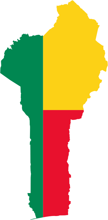 Benin Flag Map