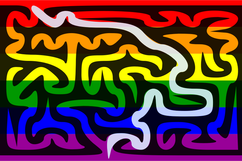 The Rainbow Flag Maze—Solution