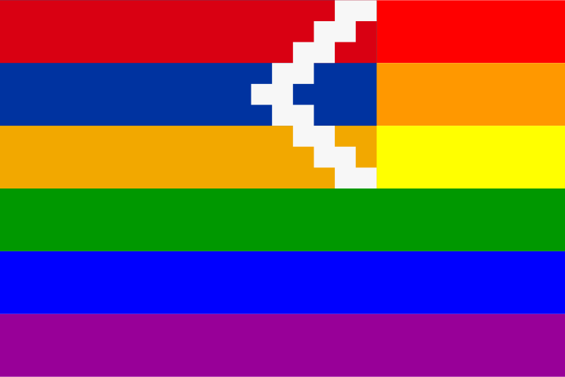 The Nagorno-Karabakh Rainbow Flag