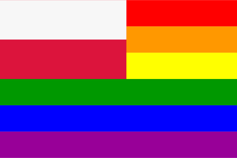 The Poland Rainbow Flag